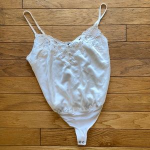 Abercrombie & Fith Cream Eyelet and Lace Body Suit